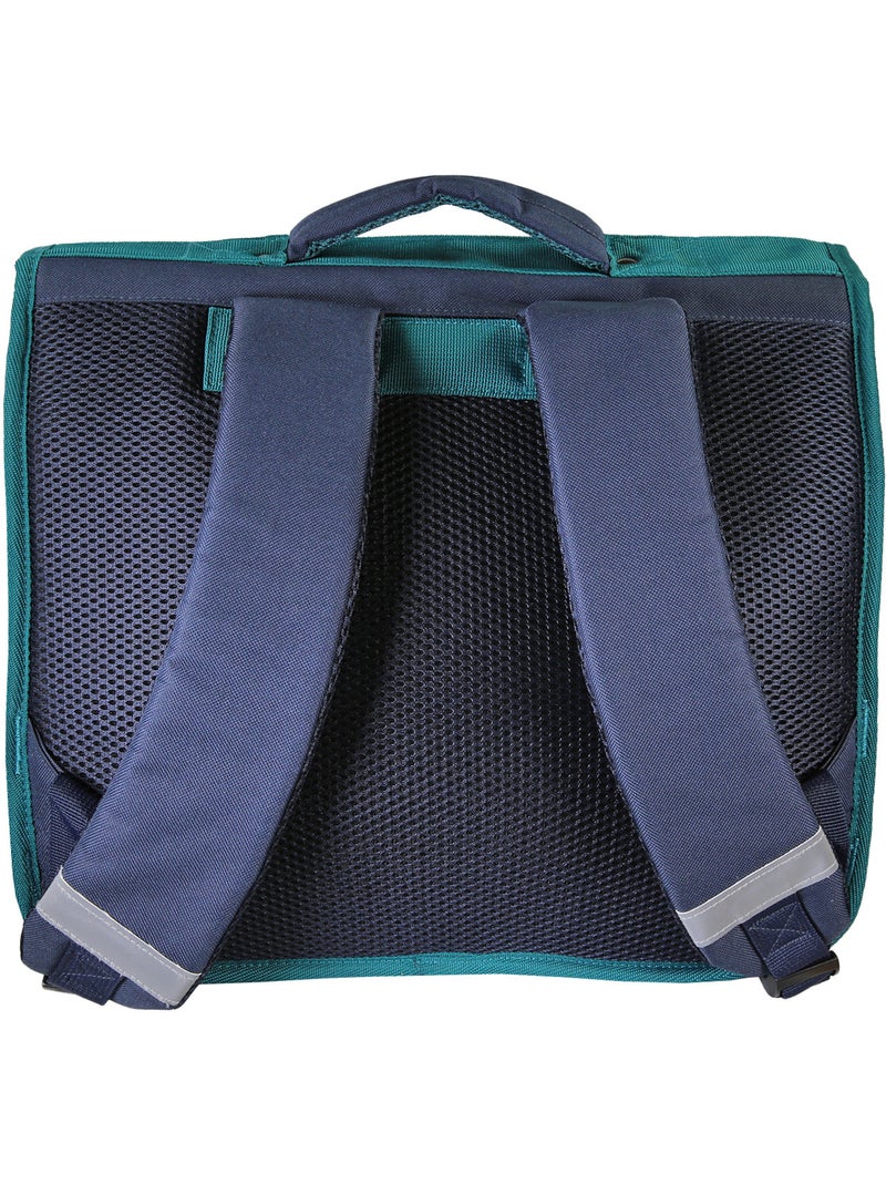 Mochila escolar niña Lili Lou 38 cm beige y azul 2 compartimentos Azul marino - Kiabi
