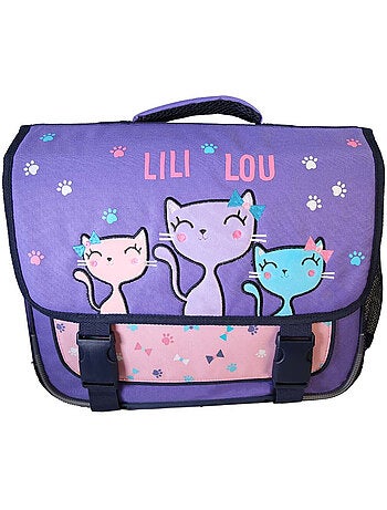Mochila escolar niña Lili Lou 38 cm violeta 2 compartimentos