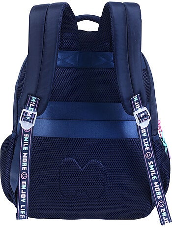 Mochila escolar niña Marshmallow Pixelly 2 compartimentos azul noche