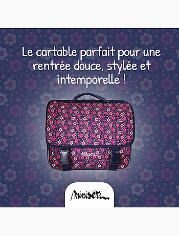 Mochila escolar niña Miniseri 38 cm violeta 2 compartimentos