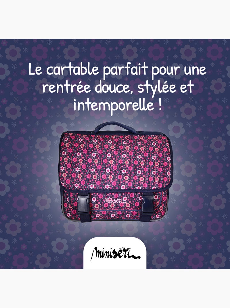 Mochila escolar niña Miniseri 38 cm violeta 2 compartimentos Azul marino - Kiabi