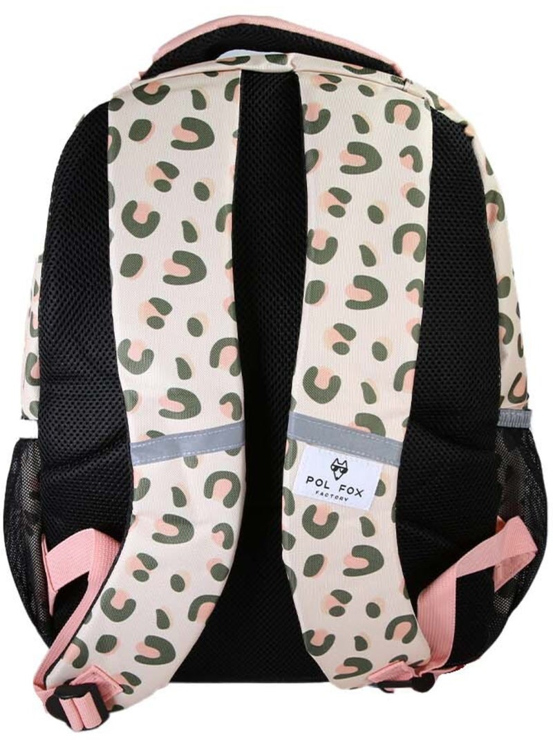 Mochila escolar niña POL FOX CRUSH reversible 2 compartimentos rosa estampado leopardo Multicolor - Kiabi