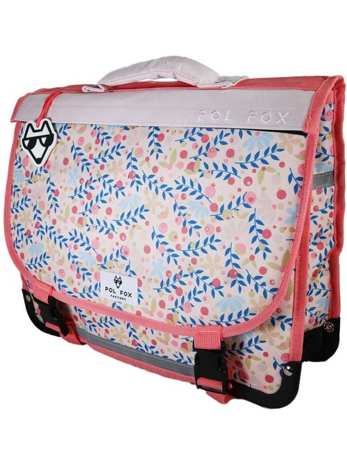 Mochila escolar niña POL FOX HAPPY BLUSH 38 cm reversible 2 compartimentos rosa motivo flor - Kiabi Mochila escolar niña POL FOX HAPPY BLUSH 38 cm reversible 2 compartimentos rosa motivo flor - Kiabi