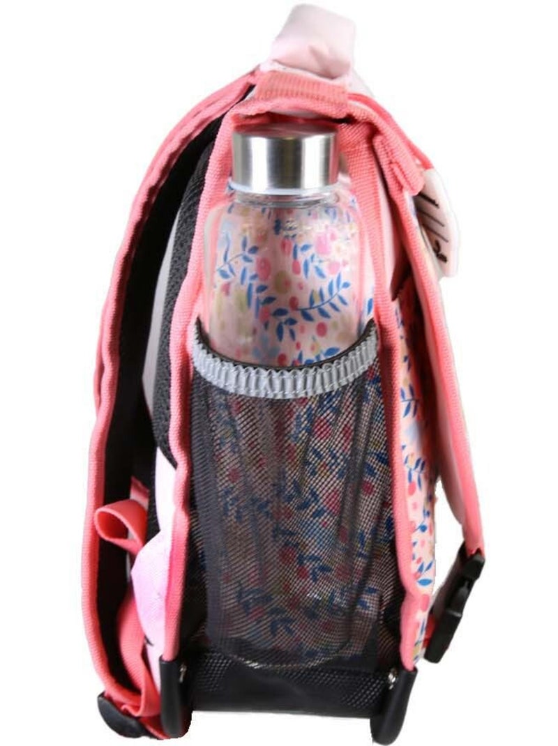 Mochila escolar niña POL FOX HAPPY BLUSH 38 cm reversible 2 compartimentos rosa motivo flor Multicolor - Kiabi