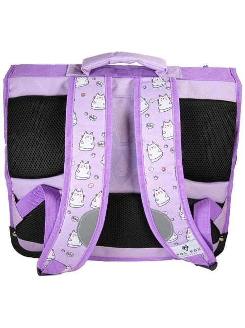 Mochila escolar niña POL FOX HELLO 38 cm reversible 2 compartimentos violeta motivo gato - Kiabi Mochila escolar niña POL FOX HELLO 38 cm reversible 2 compartimentos violeta motivo gato - Kiabi
