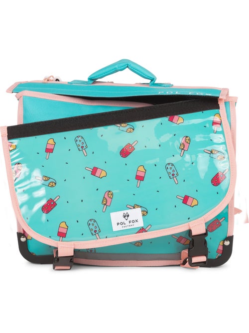 Mochila escolar niña POL FOX ICE POP 38 cm reversible 2 compartimentos rosa y azul motivo helado - Kiabi Mochila escolar niña POL FOX ICE POP 38 cm reversible 2 compartimentos rosa y azul motivo helado - Kiabi