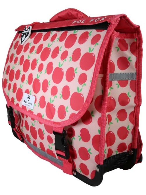 Mochila escolar niña POL FOX POMPOM 38 cm reversible 2 compartimentos rosa y rojo motivo manzana - Kiabi Mochila escolar niña POL FOX POMPOM 38 cm reversible 2 compartimentos rosa y rojo motivo manzana - Kiabi