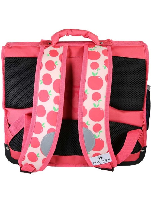 Mochila escolar niña POL FOX POMPOM 38 cm reversible 2 compartimentos rosa y rojo motivo manzana - Kiabi Mochila escolar niña POL FOX POMPOM 38 cm reversible 2 compartimentos rosa y rojo motivo manzana - Kiabi