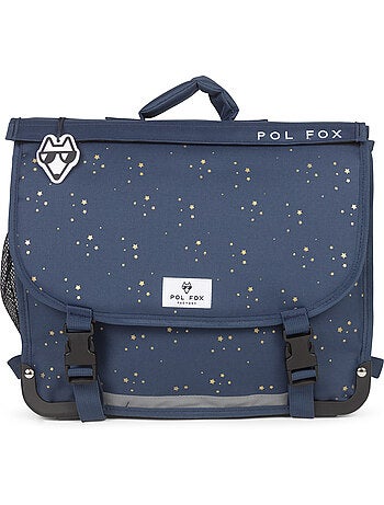 Mochila escolar niña POL FOX STAR BLUE 41 cm reversible 2 compartimentos azul marino motivo estrella