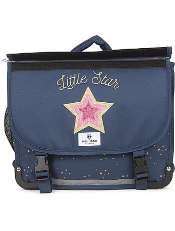 Mochila escolar niña POL FOX STAR BLUE 41 cm reversible 2 compartimentos azul marino motivo estrella