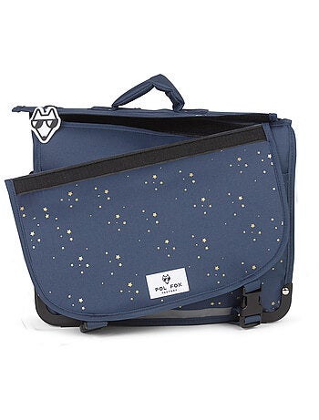 Mochila escolar niña POL FOX STAR BLUE 41 cm reversible 2 compartimentos azul marino motivo estrella