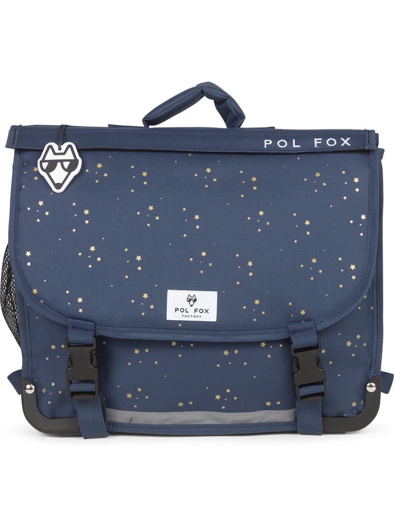 Mochila escolar niña POL FOX STAR BLUE 41 cm reversible 2 compartimentos azul marino motivo estrella Azul marino - Kiabi