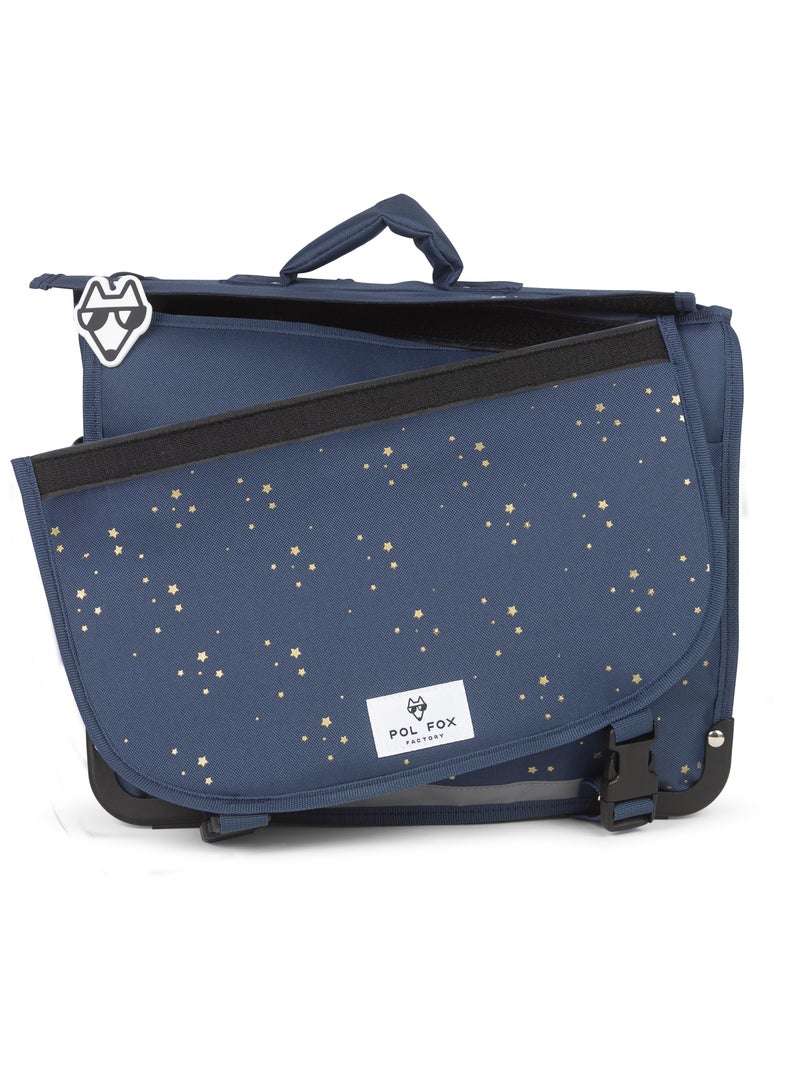 Mochila escolar niña POL FOX STAR BLUE 41 cm reversible 2 compartimentos azul marino motivo estrella Azul marino - Kiabi