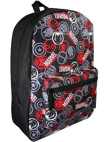 Mochila escolar niño 1 compartimento MARVEL negro rojo