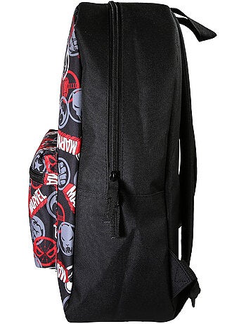 Mochila escolar niño 1 compartimento MARVEL negro rojo