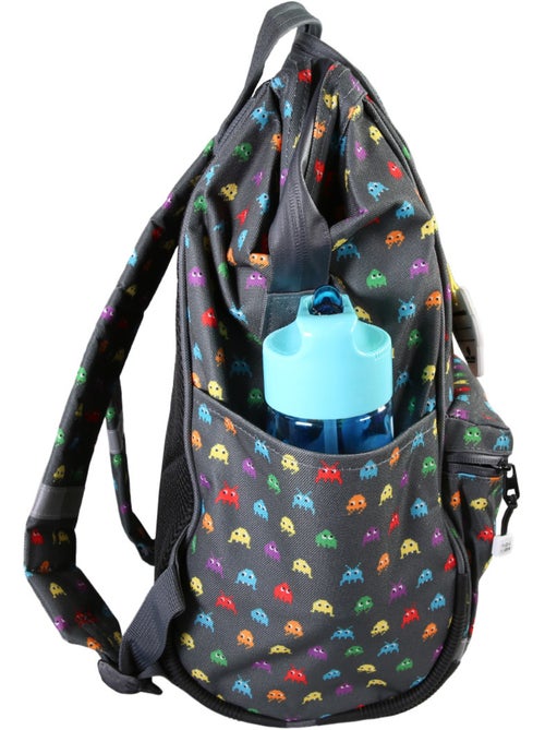Mochila escolar niño 1 compartimento POL FOX Space Invader gris motivo extraterrestre gaming - Kiabi Mochila escolar niño 1 compartimento POL FOX Space Invader gris motivo extraterrestre gaming - Kiabi