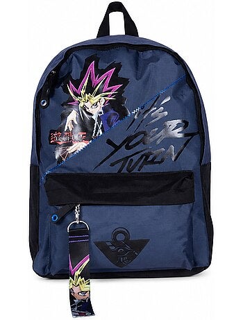Mochila escolar niño 1 compartimento YU-GI-OH Your Turn azul