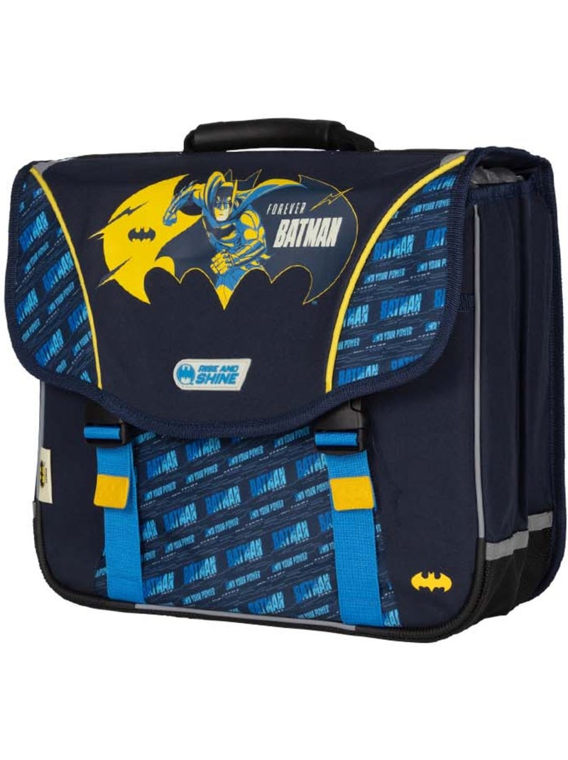 Mochila escolar niño Batman 38 cm azul y amarilla 2 compartimentos Multicolor - Kiabi