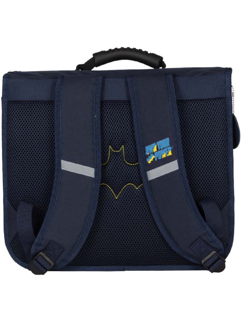 Mochila escolar niño Batman 38 cm azul y amarilla 2 compartimentos Multicolor - Kiabi