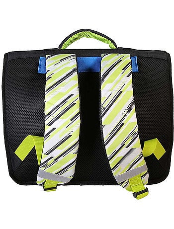 Mochila escolar niño Beyblade X 38 cm negra y verde 2 compartimentos