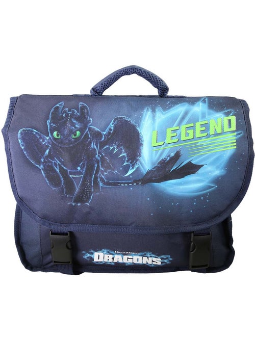 Mochila escolar niño Dragones 38 cm azul 2 compartimentos - Kiabi