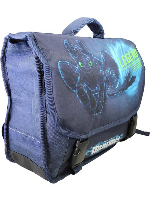 Mochila escolar niño Dragones 38 cm azul 2 compartimentos - Kiabi