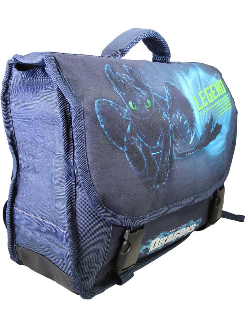 Mochila escolar niño Dragones 38 cm azul 2 compartimentos Azul marino - Kiabi
