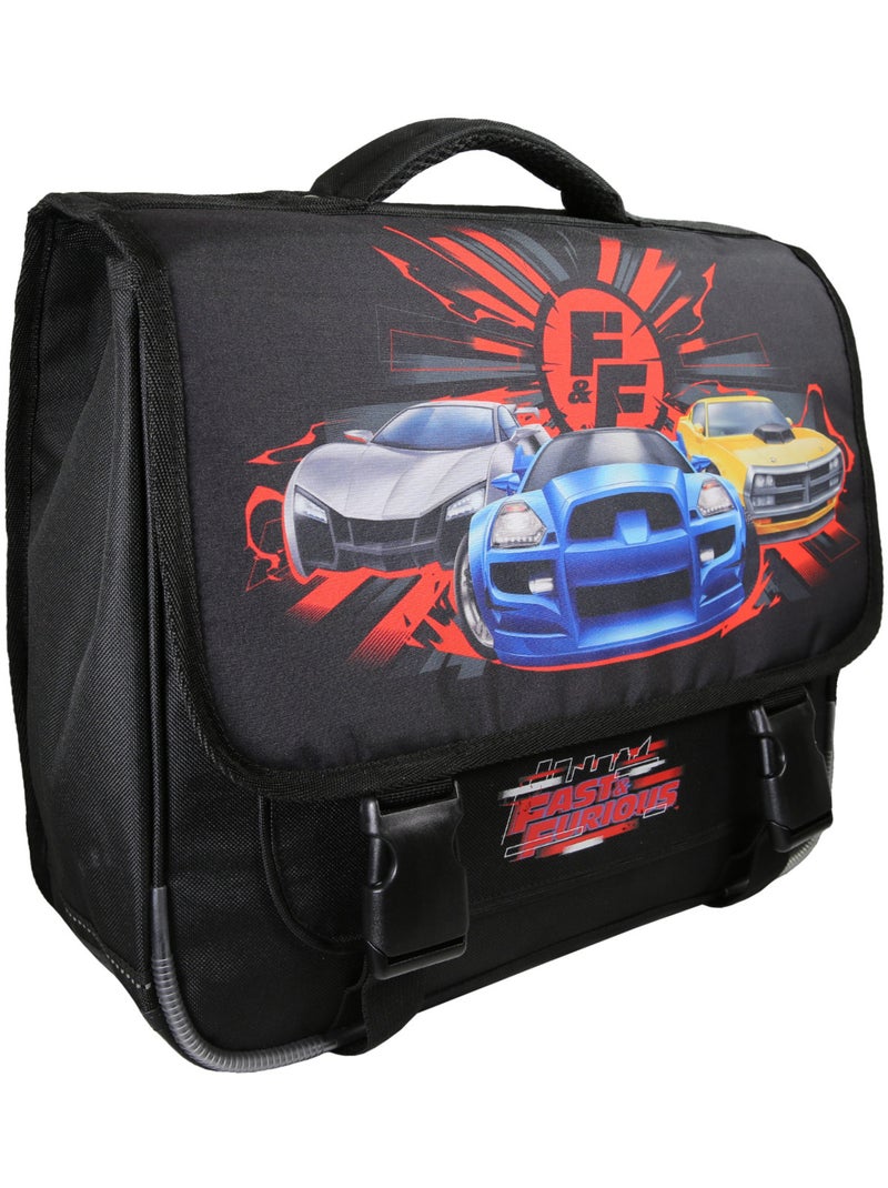 Mochila escolar niño Fast & Furious 38 cm negra 2 compartimentos Multicolor - Kiabi