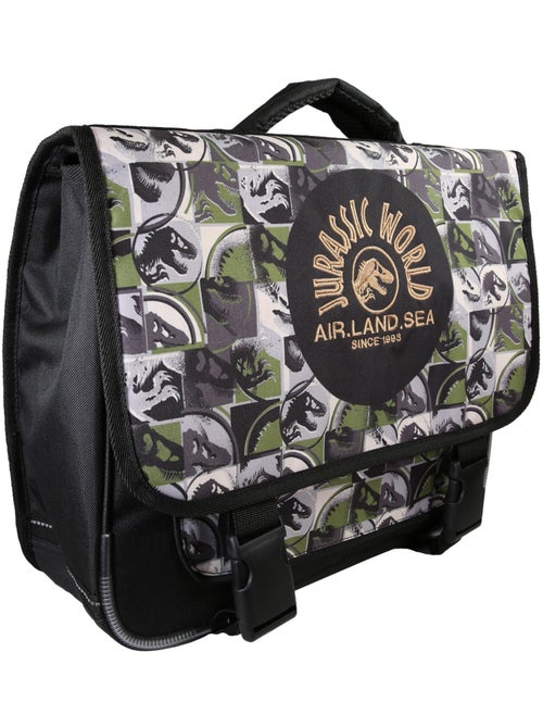 Mochila escolar niño Jurassic World 38 cm verde y gris 2 compartimentos - Kiabi