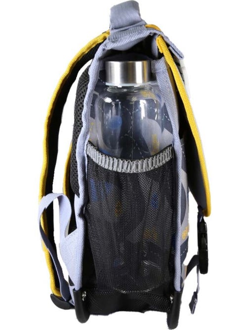 Mochila escolar niño POL FOX RACE 38 cm reversible 2 compartimentos gris motivo coche - Kiabi