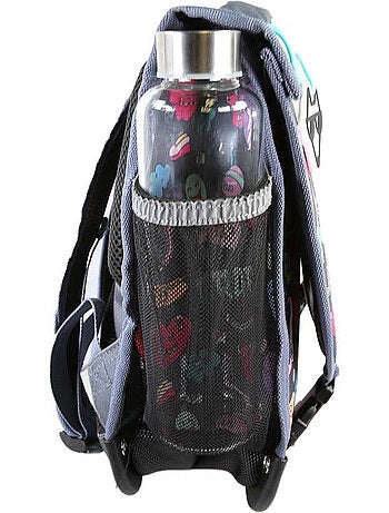 Mochila escolar niño POL FOX STREET ART 38 cm reversible 2 compartimentos gris motivos grafiti