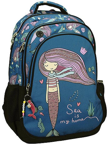 Mochila escolar ovalada 'sea mermaid' 48 x 30 x 28 cm - back me up