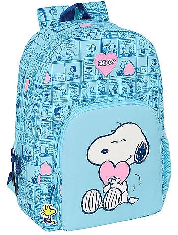 Mochila escolar peanuts estampada de tejido snoopy