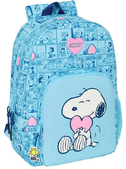 Mochila escolar peanuts estampada de tejido snoopy - Kiabi