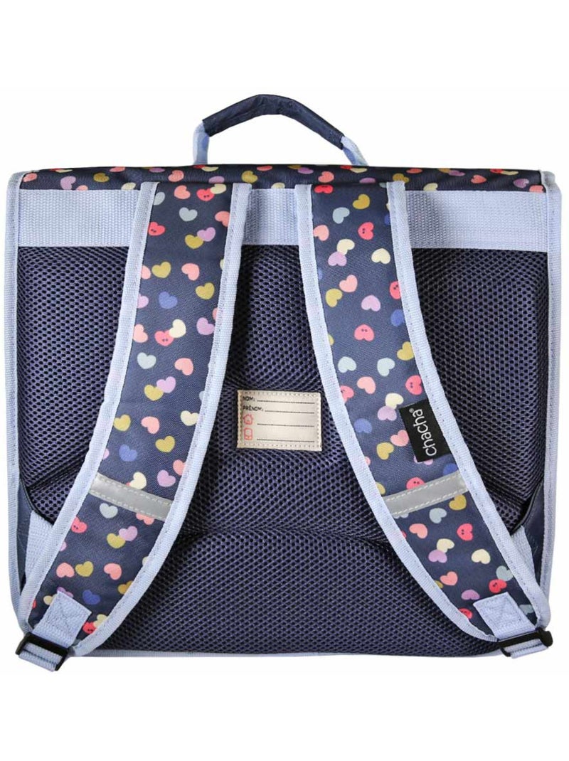 Mochila escolar perro y gato – chacha style 2 compartimentos infantil – 36 cm Multicolor - Kiabi