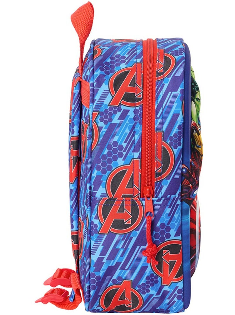 Mochila escolar preescolar safta avengers 3d con panel moldeado Azul Rojo - Kiabi