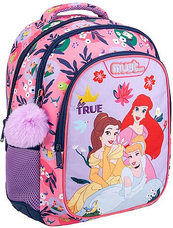 Mochila escolar princesas disney be true 2 compartimentos 43 cm