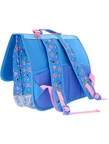 Mochila escolar rectangular bandolera lilo y stitch 41 cm motivo stitch sandía