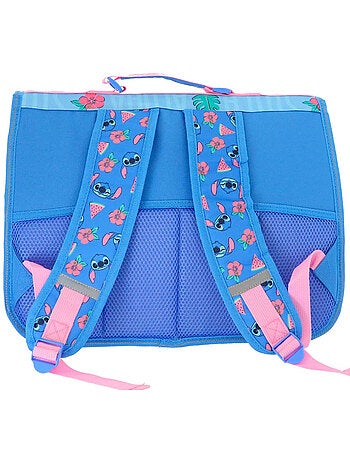 Mochila escolar rectangular bandolera lilo y stitch 41 cm motivo stitch sandía