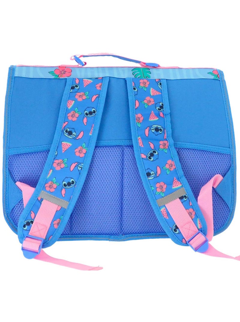 Mochila escolar rectangular bandolera lilo y stitch 41 cm motivo stitch sandía Azul claro - Kiabi