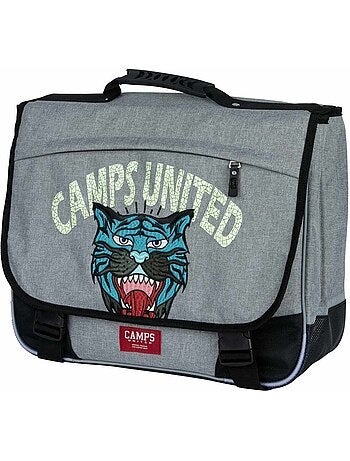 Mochila escolar rectangular camps united de tejido con motivo de tigre