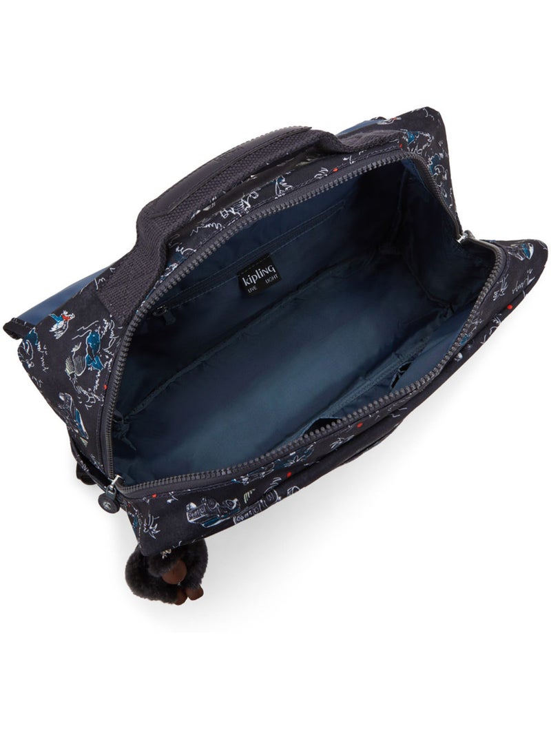 Mochila escolar rectangular infantil kipling codie m jungle fun race 38 cm - calidad premium Negro Azul Blanco - Kiabi