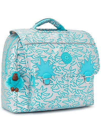 Mochila escolar rectangular infantil kipling iniko metallic palm 40 cm - calidad premium