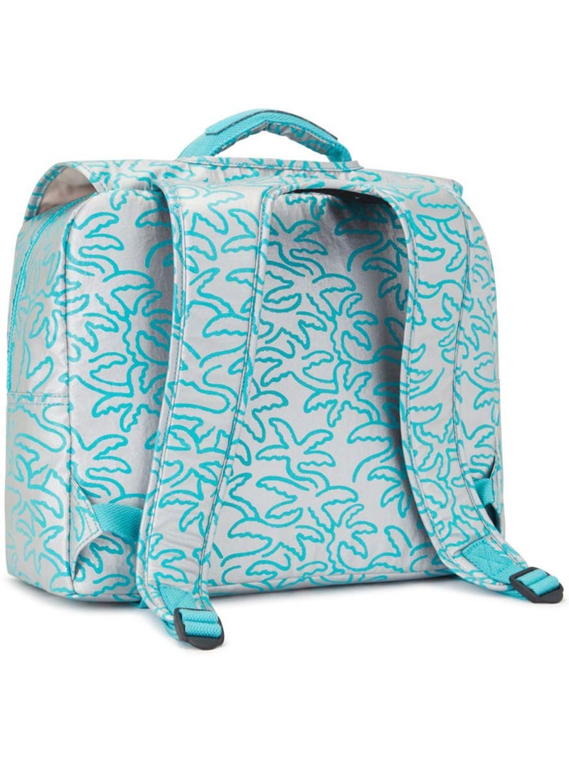 Mochila escolar rectangular infantil kipling iniko metallic palm 40 cm - calidad premium Azul gris - Kiabi
