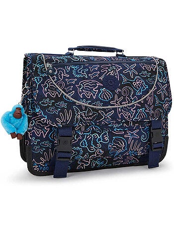 Mochila escolar rectangular infantil kipling preppy disco fish 41 cm - 3 compartimentos