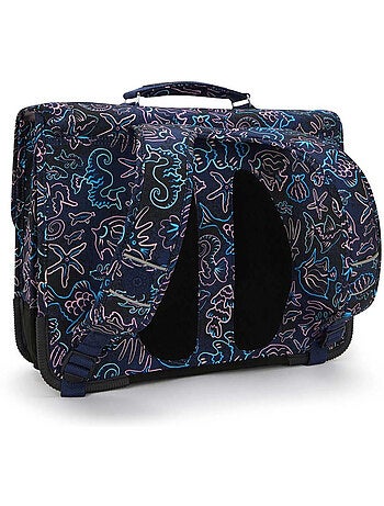 Mochila escolar rectangular infantil kipling preppy disco fish 41 cm - 3 compartimentos
