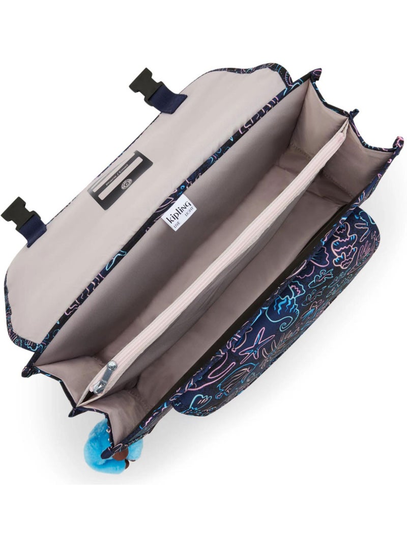 Mochila escolar rectangular infantil kipling preppy disco fish 41 cm - 3 compartimentos Azul Rosa - Kiabi