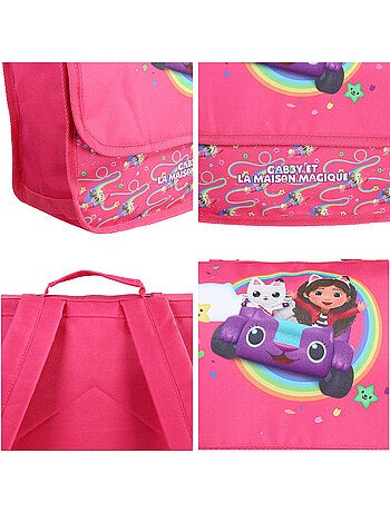 Mochila escolar rectangular infantil la casa de muñecas de gabby magic house 32 cm 1 compartimento