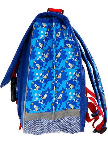 Mochila escolar rectangular sonic flash 41 cm poliéster resistente bandas reflectantes