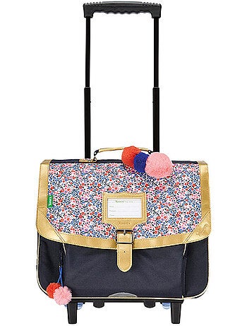 Mochila escolar rectangular trolley poliéster reciclado floral tann's antonia 38 cm